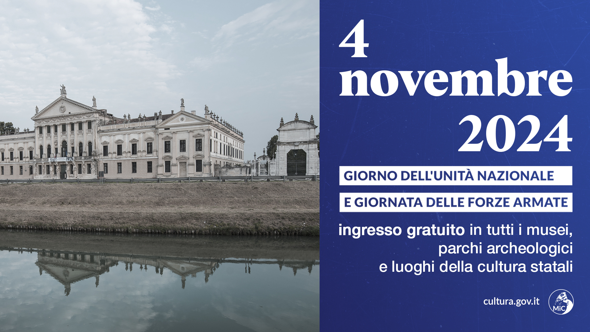 Lunedì 4 Novembre 2024 | Ingresso gratuito al Museo Nazionale di Villa Pisani